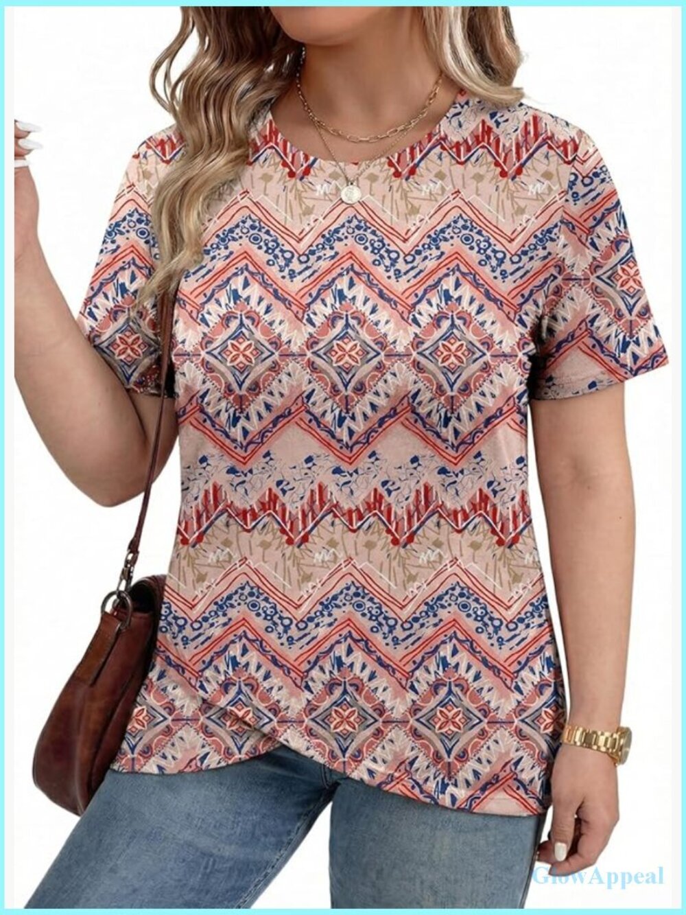 Plus Size Tunic Top Crewneck Short Sleeve Blouse for Work Leggings